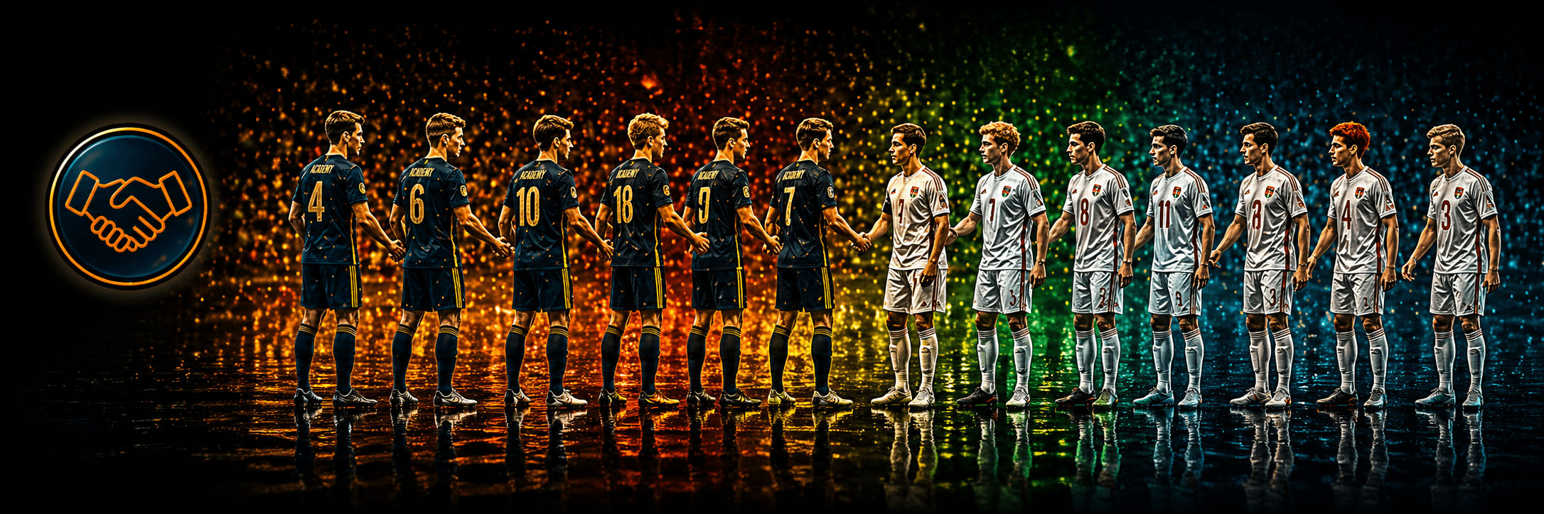 Players shaking hands after a game